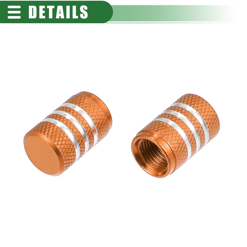 X AUTOHAUX Universal Tire Valve Stem Caps, 17mm, Aluminum Alloy,