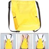 Bolsa Grande Cordón de Tela Oxford Amarilla para Deportes y