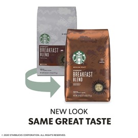 Starbucks Medium Roast Ground Coffee — Breakfast Blend — 100% Arabica — 1 bag (28 oz.)