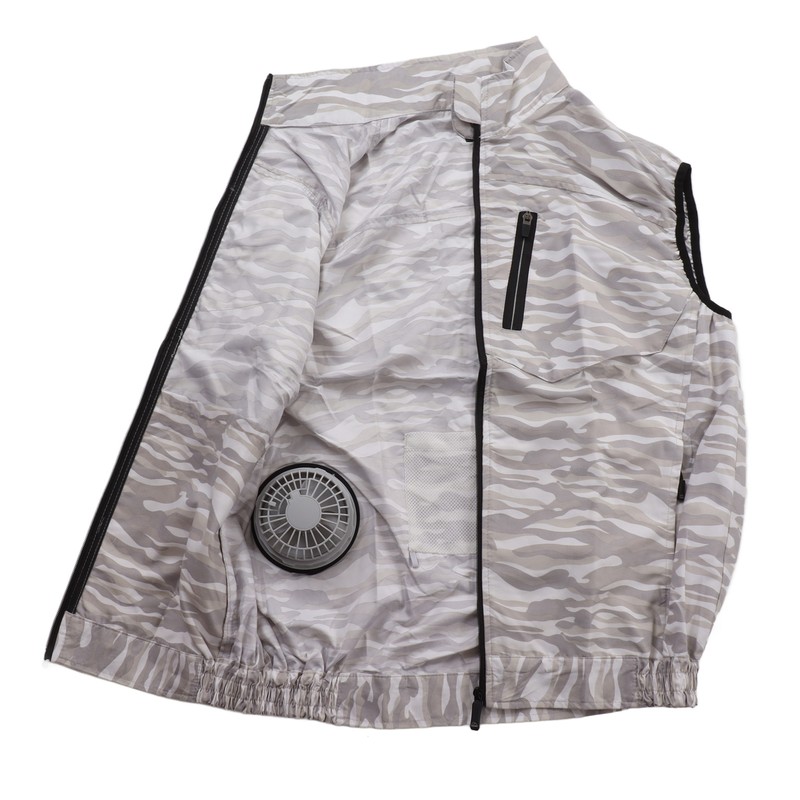 Summer Cooling Fan Vest USB Detachable White Fan Air Conditioning