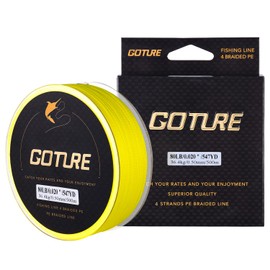 Goture Braid Fishing Line, Freshwater Saltwater Line, Braided Line,10LB, 547Yds, 0.1MM, Yellow