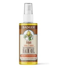 Aceite Capilar Badger Argan Con Jojoba Y Baobab, 60 Ml, Para