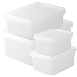 Nagao Storage Containers, Square Shape, Polypropylene, 11.8 fl oz (340 ml), 16.9 fl oz (500 ml), 27.5 fl oz (780 ml), 46.9
