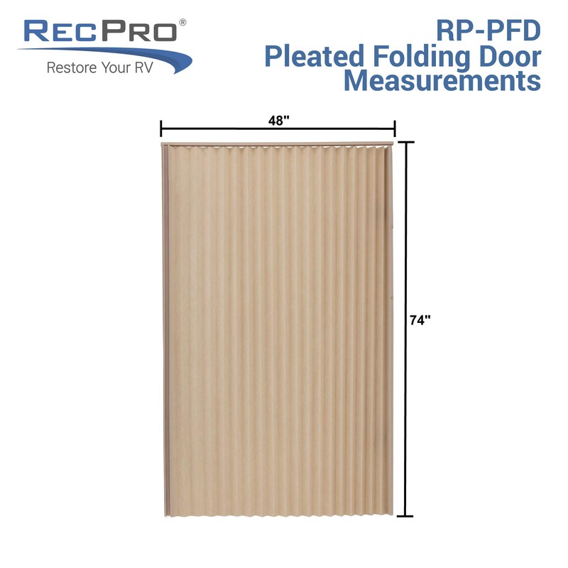 RecPro RV Pleated Folding Door - 48" x 75" |