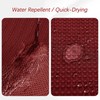 PANGSINNE Elegant Burgundy Fabric Shower Curtain - Waffle Textured Heavy