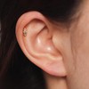 COCHARM 14K Solid Gold Helix Cartilage Tragus Earring Stud 16g