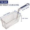 2PCS Deep Fryer Basket With Non-Slip Handle Heavy Duty Nickel