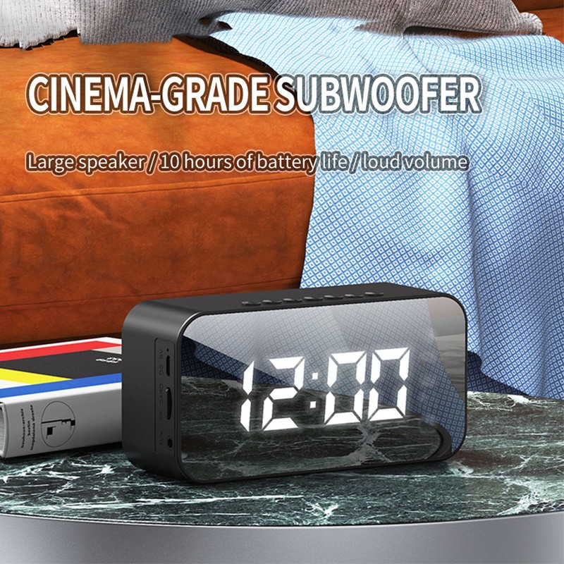 Wireless Bluetooth Speaker Stereo Sound Noise Cancelling Temperature Display Voice