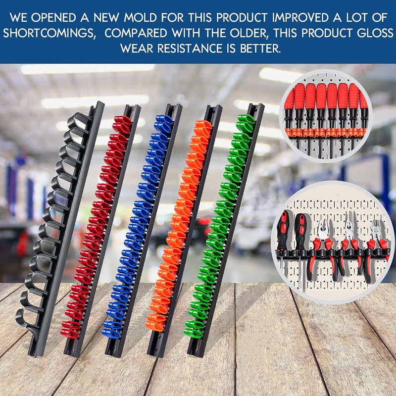 3-H Screwdriver Organizer,Tool Holder Rack,Tool Organizer Wall Mount for Wrench