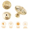 MOROBOR 4 Pack Brushed Gold Cabinet Knobs, Solid Zinc Alloy