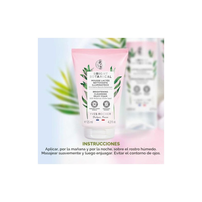 Yves Rocher Espuma Facial Limpiadora Iluminadora Bright Botanical 125 ml