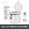 Oggi 4pc Clear Canister Set with Clamp Lids Airtight Containers