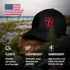 Crusader Baseball Cap for Men, Mid Profile Stretch Fitted, Black