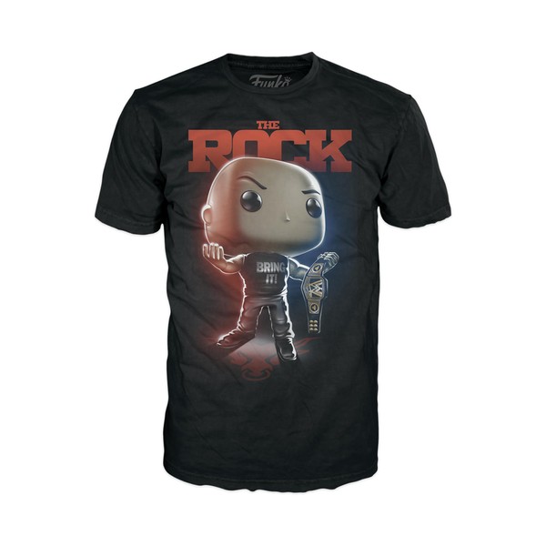 Funko Pop! Boxed Tee: WWE - The Rock with Belt - 3XL