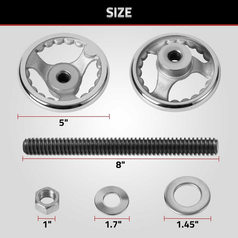 Mnoxo Vise Hardware Kit with Acme Threaded Rod System Precise