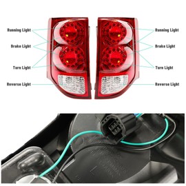 HECASA Pair LED Tail Light Compatible with 2011-2020 Dodge Grand Caravan LED Tail Lamp Replacement for CH2800199 CH2801199 5182534AE Driver & Passenger Side