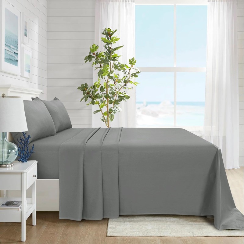 CHARKHAH Polycotton Flat Sheets with Single Double King Size Bed