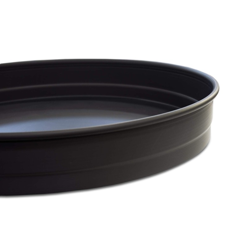 LloydPans 14x2.25, Pre-Seasoned PSTK, Self-Stacking Deep Dish Pizza Pans, Dark