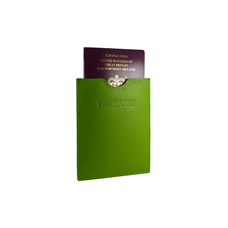 Travel Passport Holder Sleeve Protector Cover Wallet Real Leather RFID