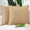 Madizz Set of 2 Polyester Linen Cushion Covers, Soft Decorative