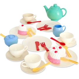 Casdon Colourful Tea Set for Children Aged 3+ | Includes 36 Pieces for The Best Tea Parties Around