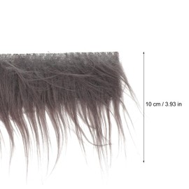 DOITOOL 4pcs Faux Fur Fabric Set for DIY Crafts Fluffy Craft Fur Strips for Doll Accessories Gnome Beards and Costume Making