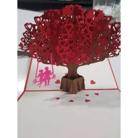 Handmade 3D Pop Up Sakura Cherry Flower Greeting Card Anniversary Valentine day