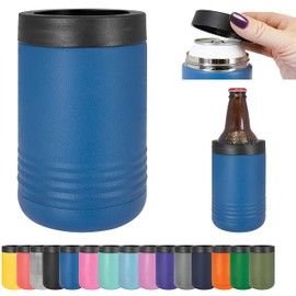 Griffco Supply Insulated Stainless Steel 12 oz Double Wall Can or Bottle Cooler - Keeps Beverage Cold for Hours - also fits bottles and 16 oz cans (Royal Blue)