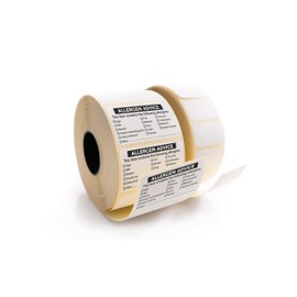 100PC Food Allergens Label 64mm x 36mm for Catering, Coffee Shop, Restaurant, Takeaways, Cafe