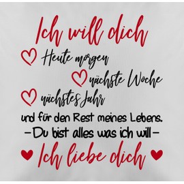 Shirtracer Cushion 50 x 50 cm – Valentine's Day Partner Ideas – I Will You Rest of My Life – I Love You – 50 x 50 cm – Grey – Poduszka NA Walentynki Anniversary Gift for Him Walentinstag Friend
