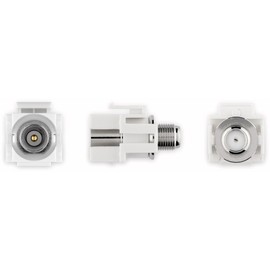 Goobay 79938 Keystone Module SAT/Antenna, Flush Mount, 18.9mm Width