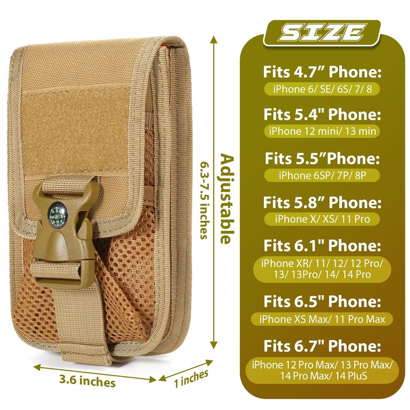 SOWHUP Tactical Molle Pouch Cell Phone Pouch Holster Small Utility