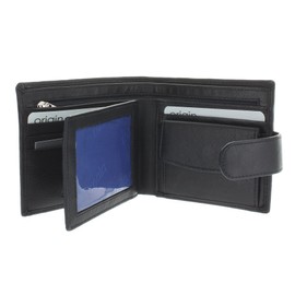 Mala Leather Origin Collection Leather Bi-Fold Wallet with RFID Protection 127_5 Black