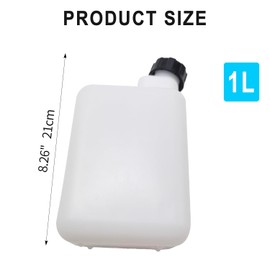 2 Stroke Engines Oil Fuel Mixing Bottle 4 Ratios 32:1/50:1/40:1/25:1, Reusable Motorbike Motorcycle Lawnmower Brush Cutter Chainsaw White