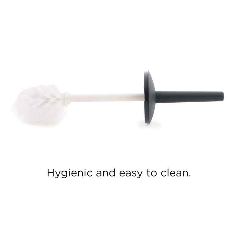 CleanPEAK Toilet Brush with Holder, Replacement Head, Hand Guard and