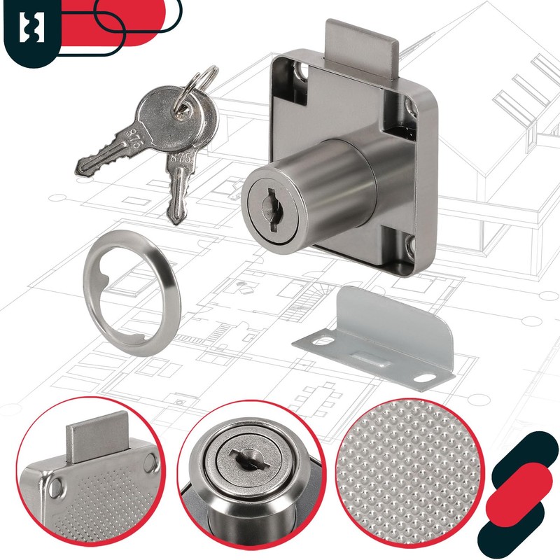 KOTARBAU® Set of 2 Furniture Locks for Screw-On Furniture Doors