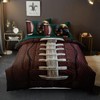 Leaflin Teen Boy Football Bedding Set Twin Size, 4 Pieces
