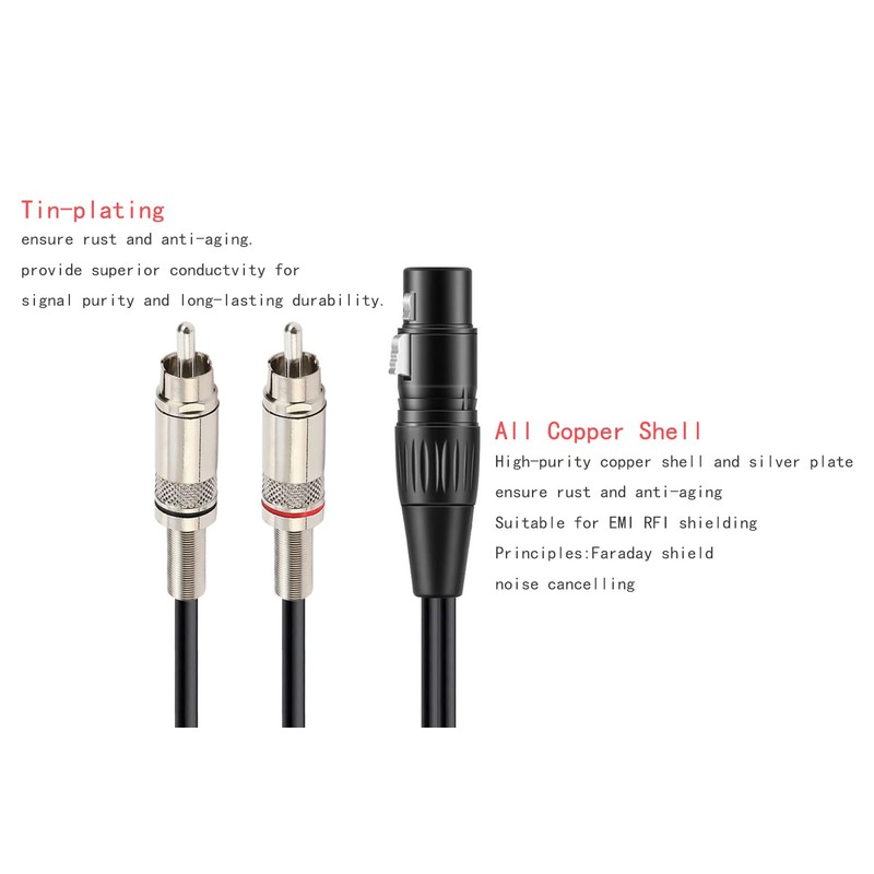 luxferre xlr rca converter cable rca xlr conversion cable canon