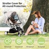 QOOWFEANIG Toddler Stroller Rain Cover Clear Waterproof Baby Stroller Dust