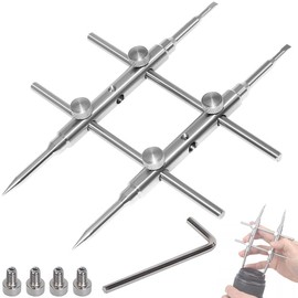 Camera Lens Spanner, Crab Eye Wrench, Set of 1, Lens Wrench, Lens Opener, 0.1 - 3.9 inches (25 - 100 mm) Range for Camera Lens Repair, Stainless Steel, Double Headed Design, Lens Disassembly, Easy