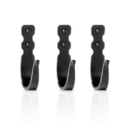 NiCola Black Hooks, Cast Iron Coat Hook, Handmade Decorative Wall Hooks for Hanging Coats Bags Towels Hats, Screws Included for Set of 3