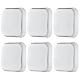 PATIKIL Door Stopper Wall Protector 1.57", 6 Pcs Self Adhesive Square Rubber Door Bumpers Guard Round Door Knobs Wall Shield Cushion for Furniture Door Handle Cabinet Home Office, Clear