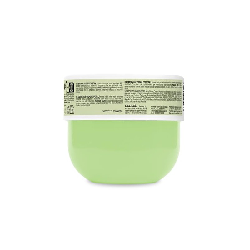 Babaria Crema Corporal Aloe para Pieles Sensibles, 400 ml