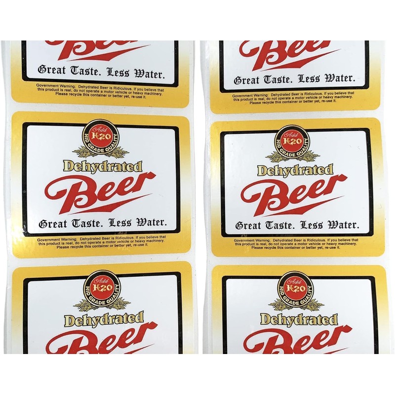 Dehydrated Beer Labels, 24 Vinyl Stickers, Enough for Two Cases!