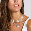 Layered Necklace for Women Stackable Beaded Pearl Choker Necklace for