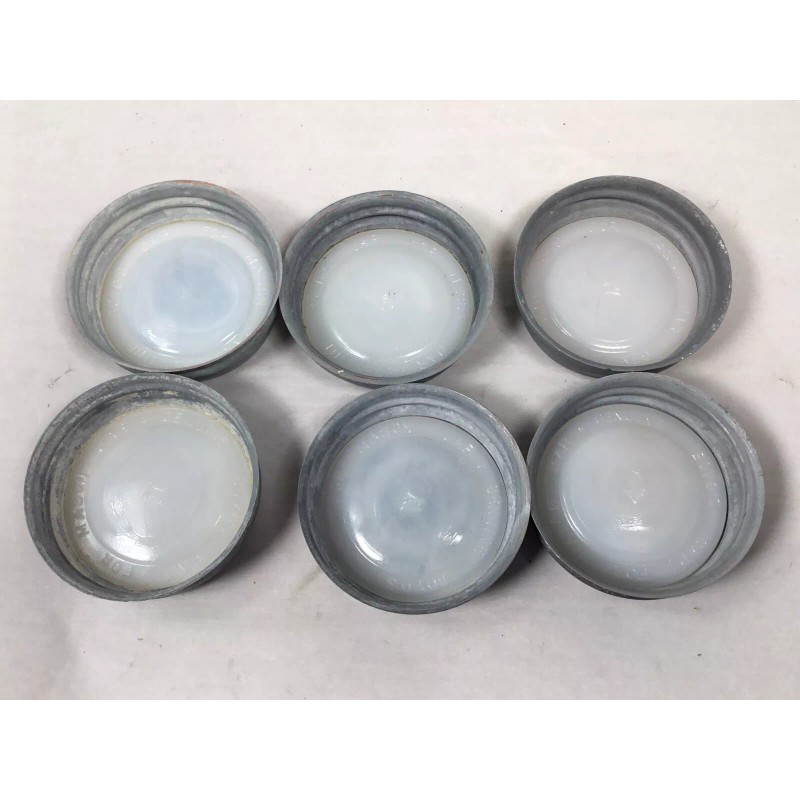 antique zinc lids milk glass lined Boyds atlas or ball