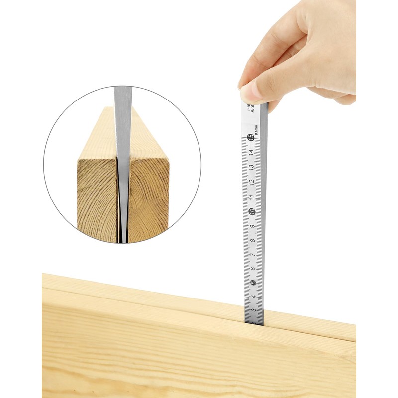 QWORK Taper Gauge Gap Gage Welding Wedge Feeler Gauge Gap
