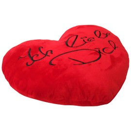 'Wagner 9100 – Coussin en peluche avec inscription "Je t'aime en forme de cœur 35 cm Coussin en peluche coeur