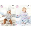King Cole Chunky Knitting Pattern Baby Sweater Jacket Hat &