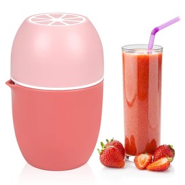 Wishstar Lemon Squeezer, Manual Juicer, Lemon Squeezer, Hand Press, Lime Squeezer Citrus Juicer in Lemon Shape, Fruit Press for Lemons/Limes/Apples/Citrus/Grapfruit - Pink